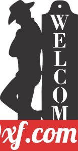 welcome western sign
