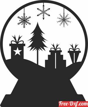 download christmas Globe clipart free ready for cut