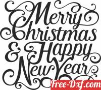 download merry christmas and new year free ready for cut