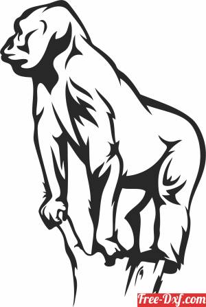 download Gorilla clipart free ready for cut