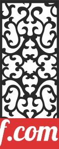 Decorative floral pattern screen door