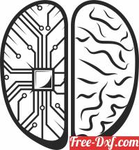 download Circuit Board Brain free ready for cut