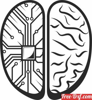 download Circuit Board Brain free ready for cut