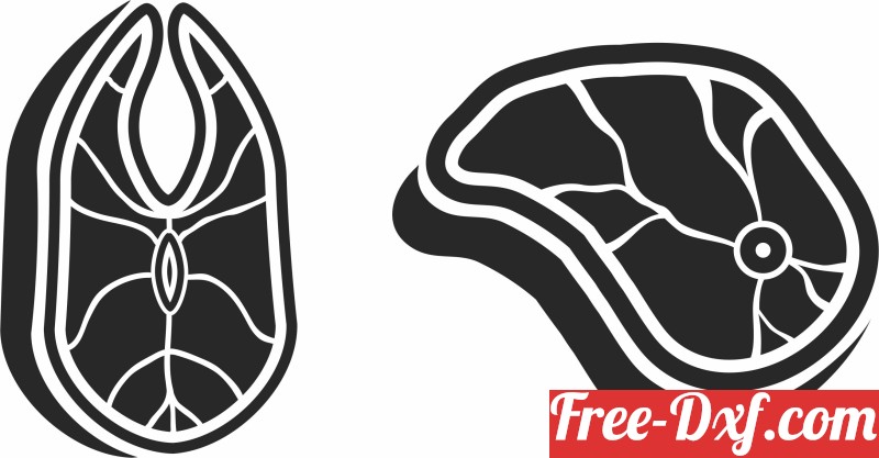 Download meet Beef ribs icon FB3Rz High quality free Dxf files, S