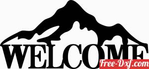 download Mountain welcome sign free ready for cut
