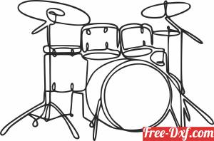 download drums instrument music cliparts free ready for cut