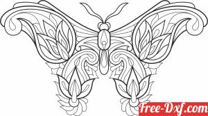 download decorative butterfly free ready for cut