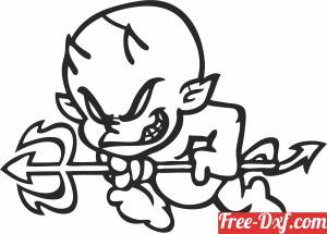 download Devil baby clipart free ready for cut
