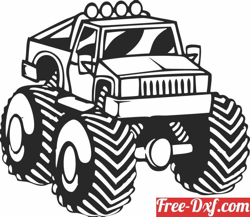 Monster Trucks Racing-DXF files Cut Ready for CNC