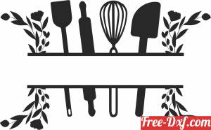download kitchen monogram wall decor free ready for cut