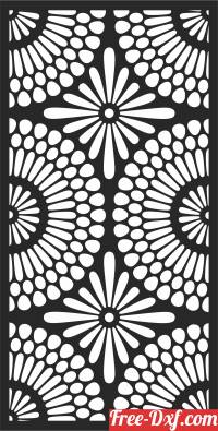 download Decorative door screen pattern free ready for cut