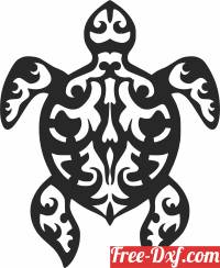 download turtle tribal clipart free ready for cut