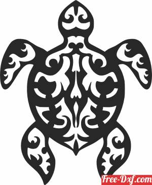 download turtle tribal clipart free ready for cut