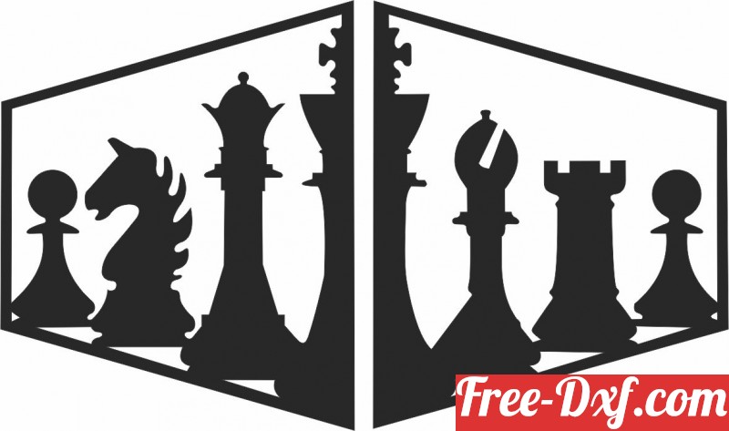 Download chess wall decor FZIwB High quality free Dxf files, Svg