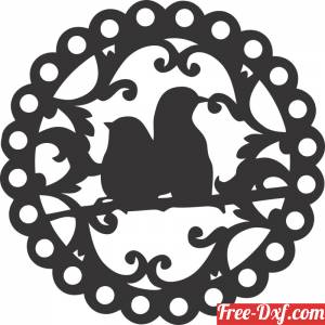 download DIY Bird Wall Decor floral free ready for cut