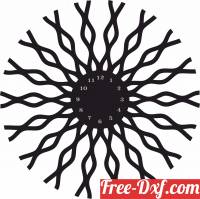 download wall clock art design free ready for cut