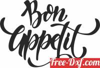 download Bon appetit wording art free ready for cut