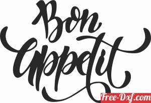 download Bon appetit wording art free ready for cut