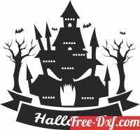 download Halloween scary house clipart free ready for cut