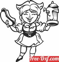 download german beer girl october fest free ready for cut