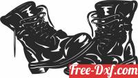 download black boots clipert free ready for cut