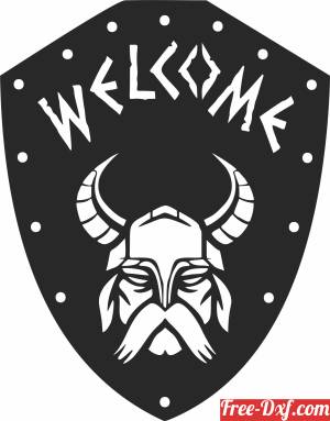 download viking welcome sign free ready for cut