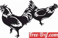 download Rooster Chicken Garden Farm decoration free ready for cut