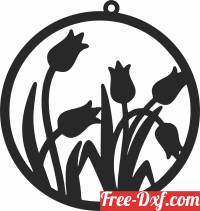 download Flowers ornament clipart free ready for cut
