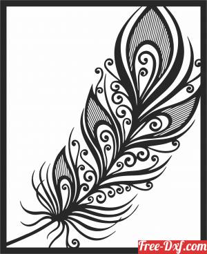 download Feather wall panel free ready for cut