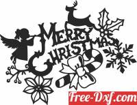 download Merry Christmas Sign free ready for cut