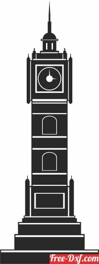 download big ben Elizabeth Tower silhouette free ready for cut