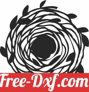 floral circle clipart