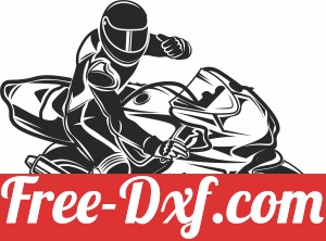 biker riding clipart