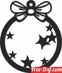download christmas stars ornament free ready for cut