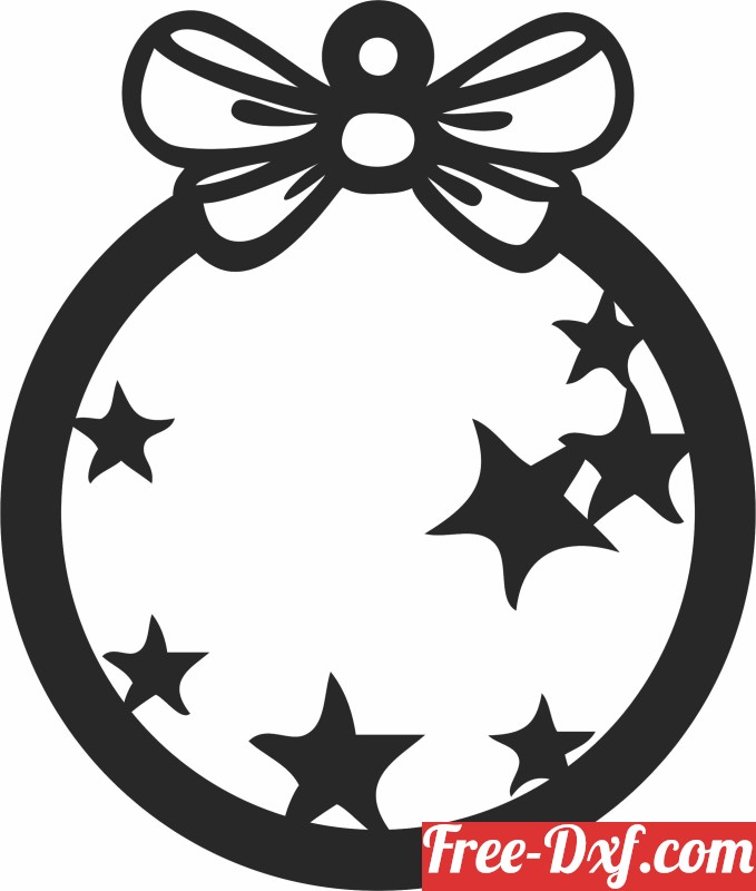 Download christmas stars ornament dxf GShSx High quality free