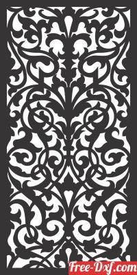 download Decorative wall screen panels pattern door free ready for cut