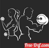 download gym man woman fitness clipart free ready for cut