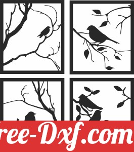 Bird on branch Wall Art