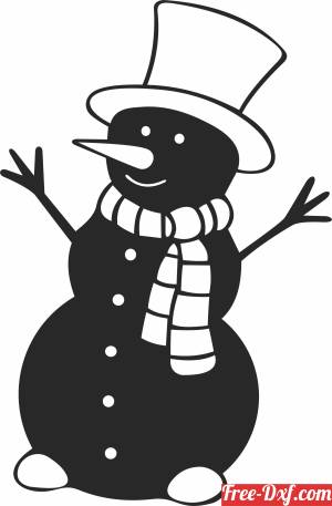 download Snowman christmas design free ready for cut