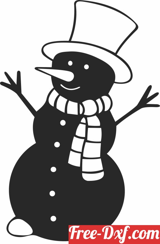 Download Snowman christmas design GcCX5 High quality free Dxf fil