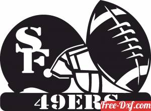 download San Francisco 49ers NFL helmet LOGO free ready for cut