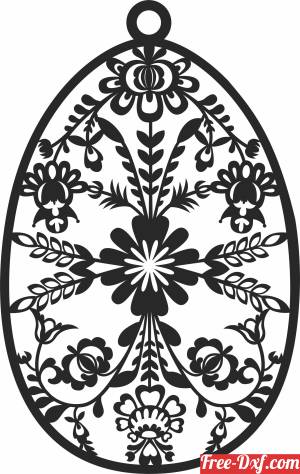 download easter egg decorative ornament free ready for cut
