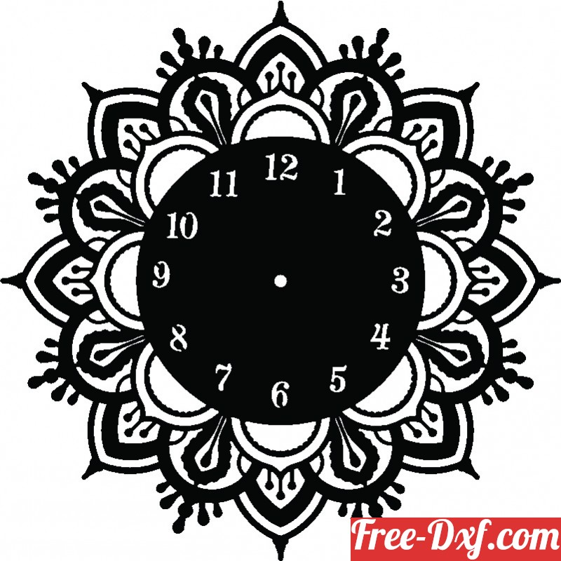 Download floar clock with number GqStP High quality free Dxf file