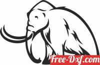 download Mammoth elephant clipart free ready for cut