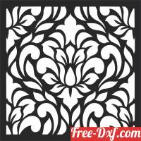 download Decorative floral wall pattern free ready for cut