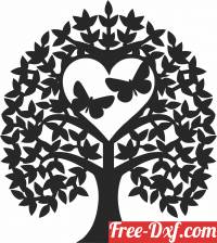 download Butterflies Tree Of Love free ready for cut