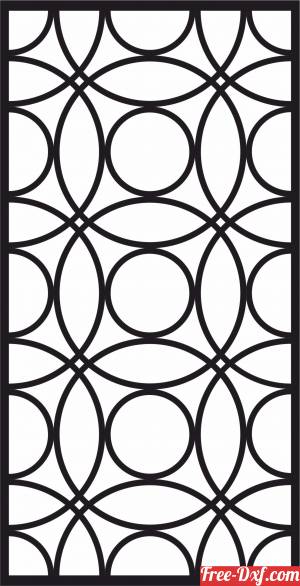 download decorative circles panel screen pattern partition free ready for cut