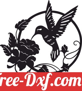 hummingbird floral art