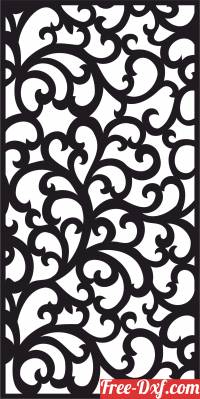 download decorative panel door wall screen pattern free ready for cut