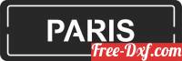 download paris wall plaque sign free ready for cut